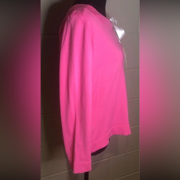 Pink Sweater with White Ribbon Accent - Picture 2 of 5